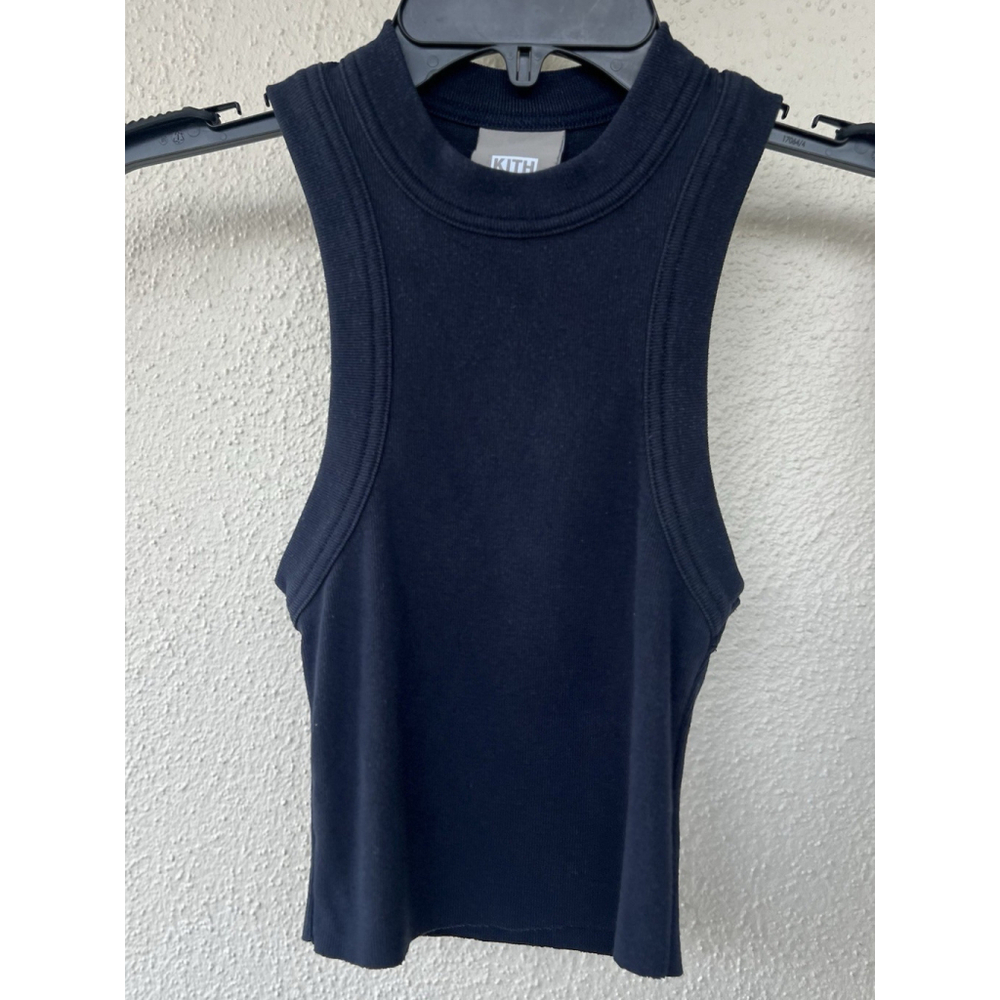 Kith Lyra Cupro Tank Black Beauty Cropped Women’s Size XS